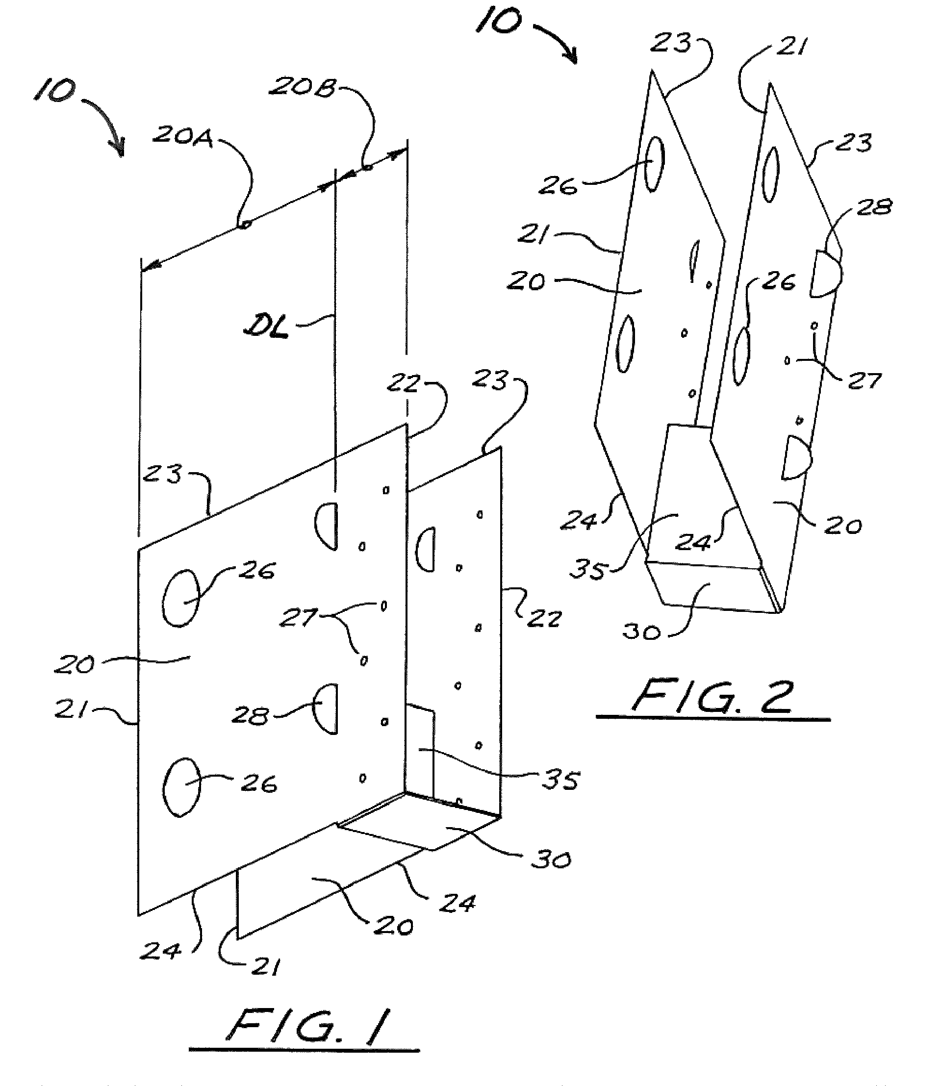 Joist hanger for ICF wall systems