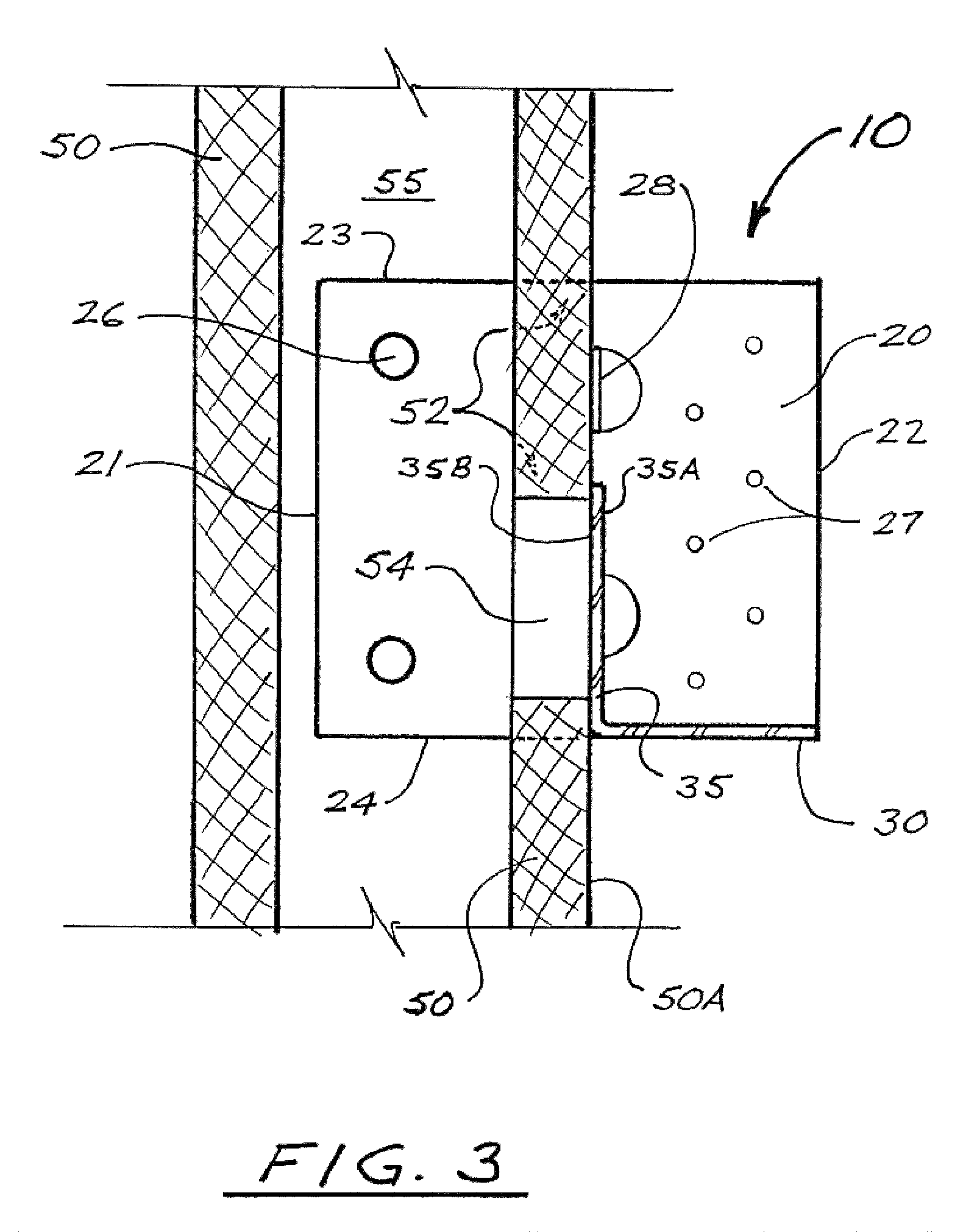 Joist hanger for ICF wall systems