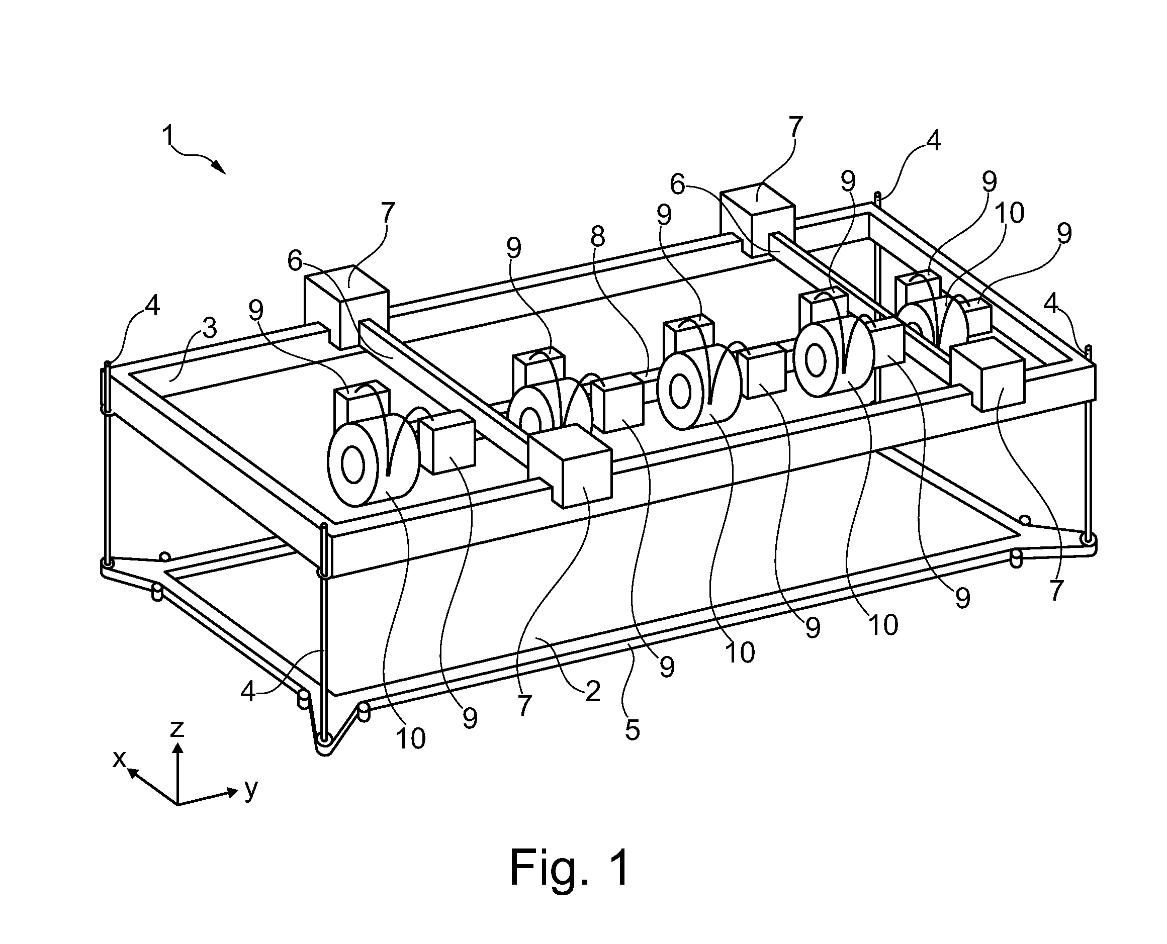 Device for Printing Simultaneously Three Dimensional Objects