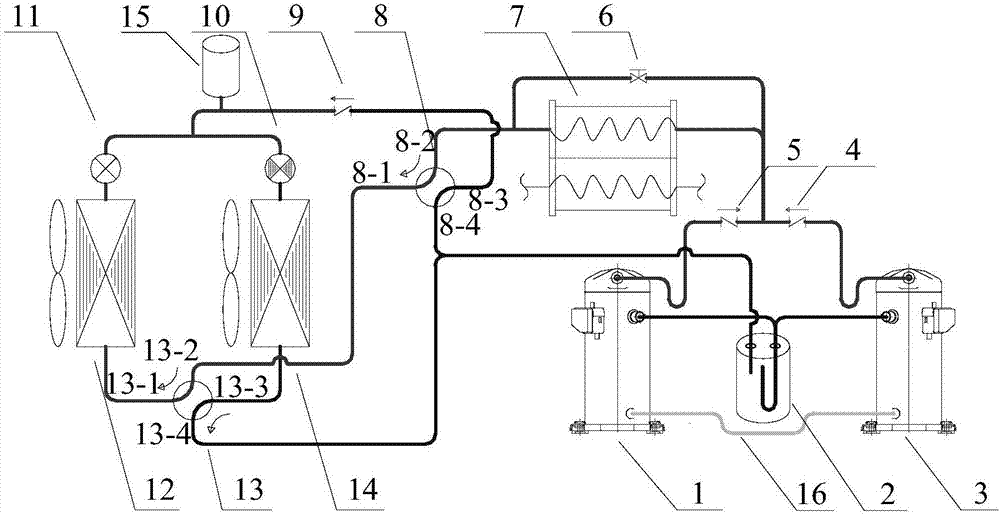 Air source heat pump water heating unit capable of achieving continuous heating