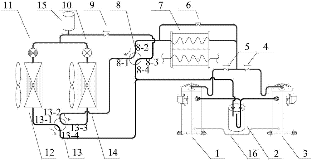 Air source heat pump water heating unit capable of achieving continuous heating