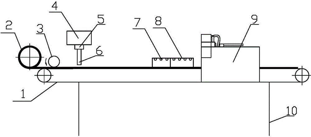 Pasting mechanism for bamboo pieces of bamboo mat and pasting device