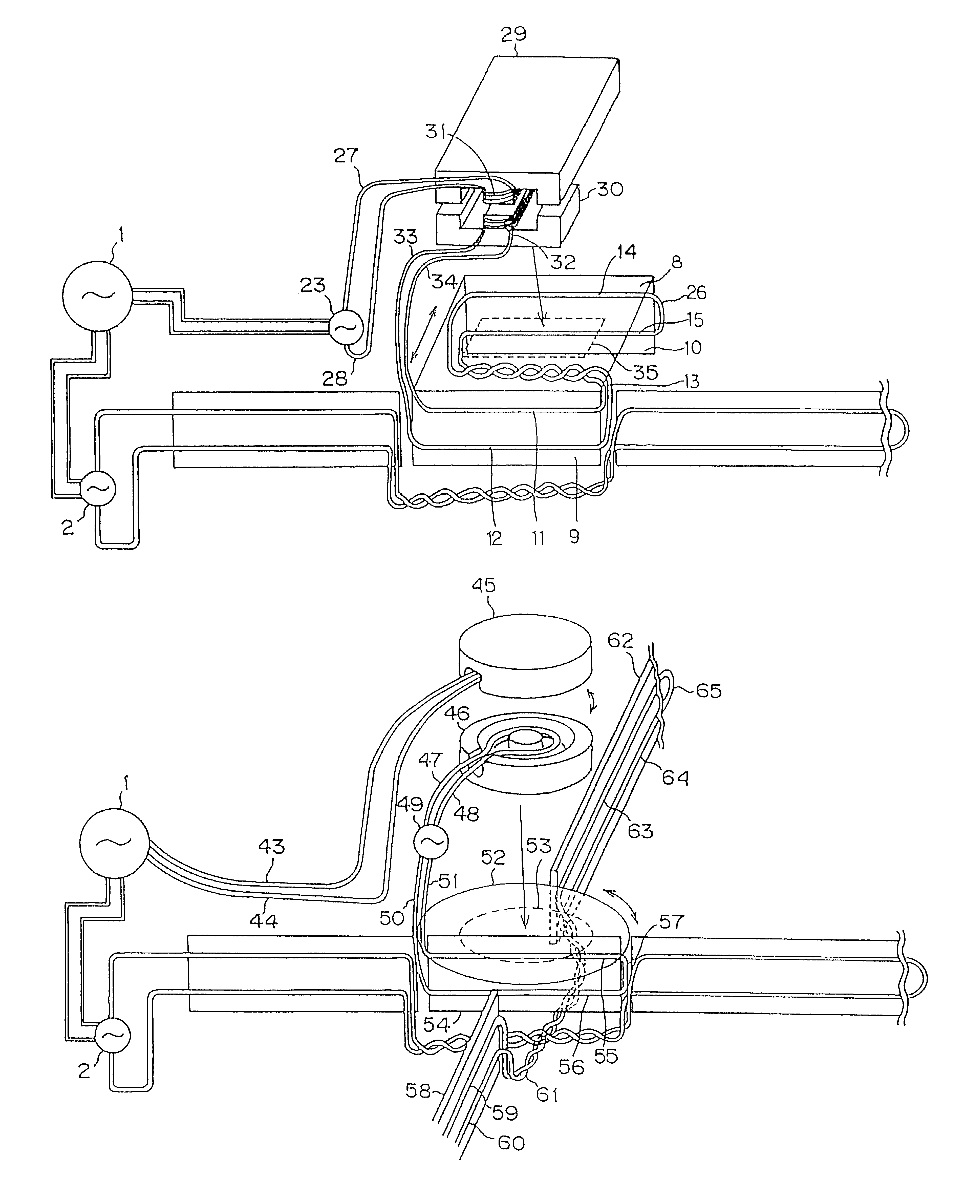 Non-contact electric power supply system for a rail-guided vehicle