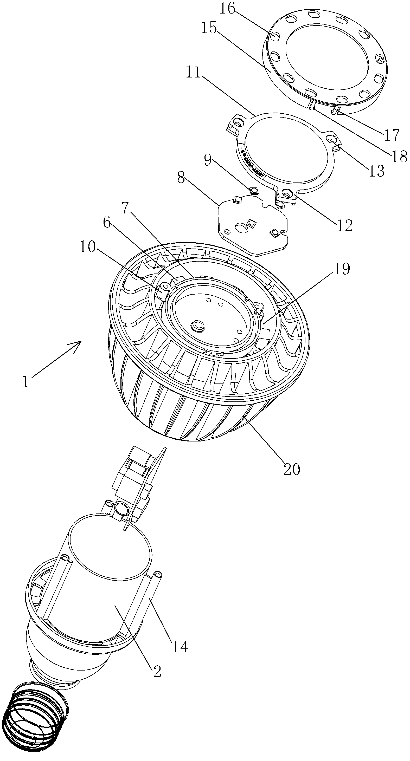 LED (light-emitting diode) lamp with good heat dissipation