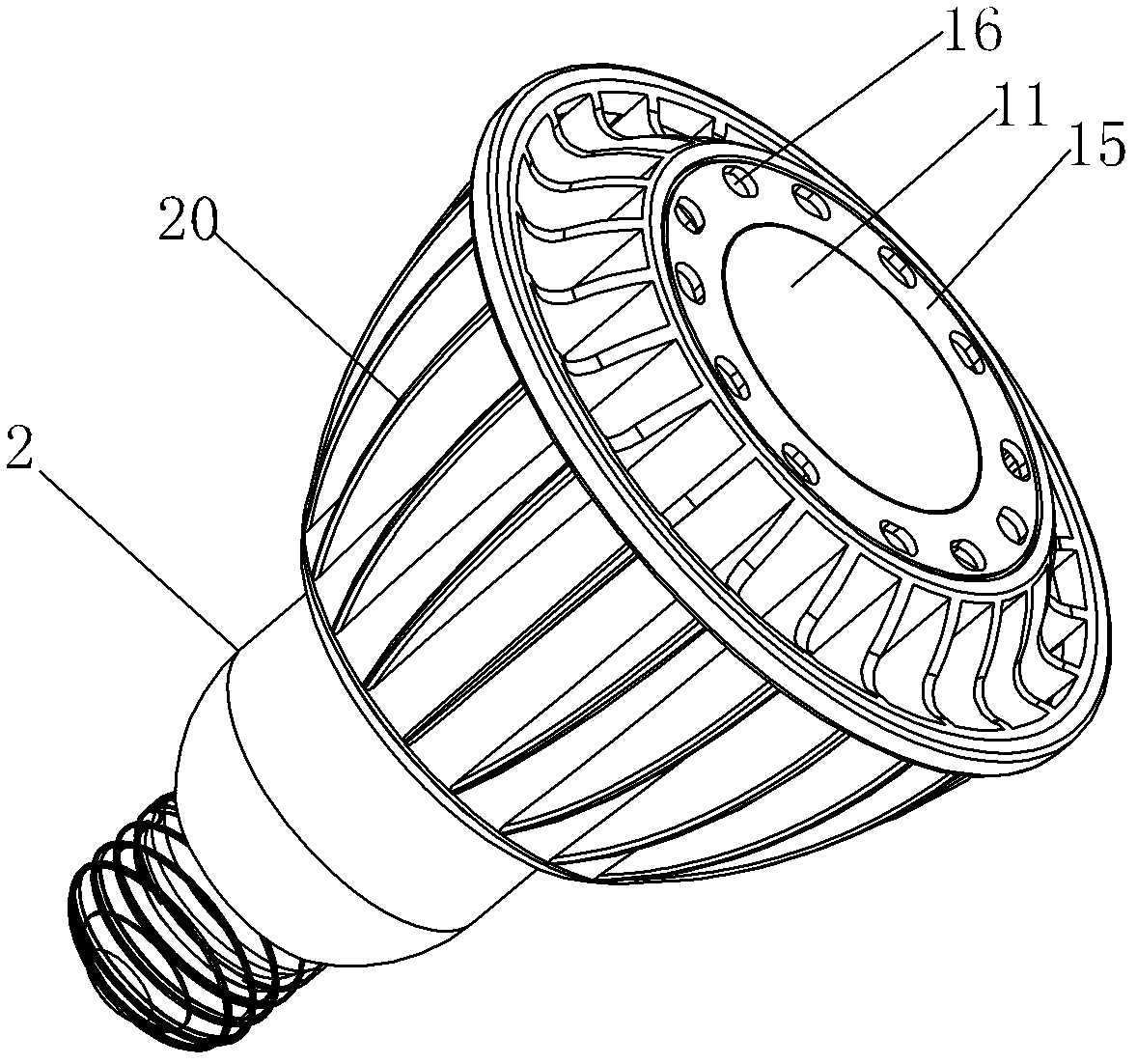 LED (light-emitting diode) lamp with good heat dissipation