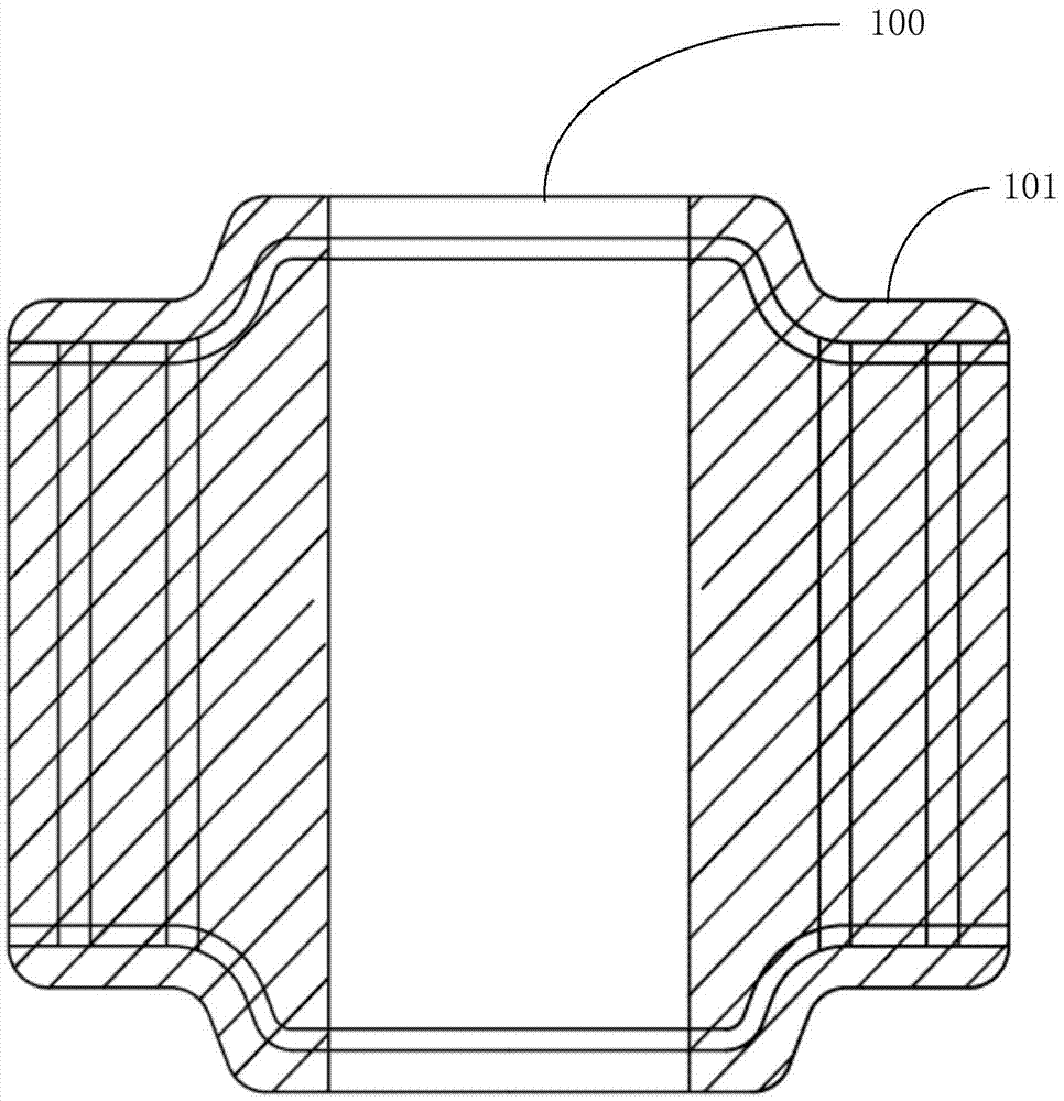 Metallized iron powder core and preparation method thereof