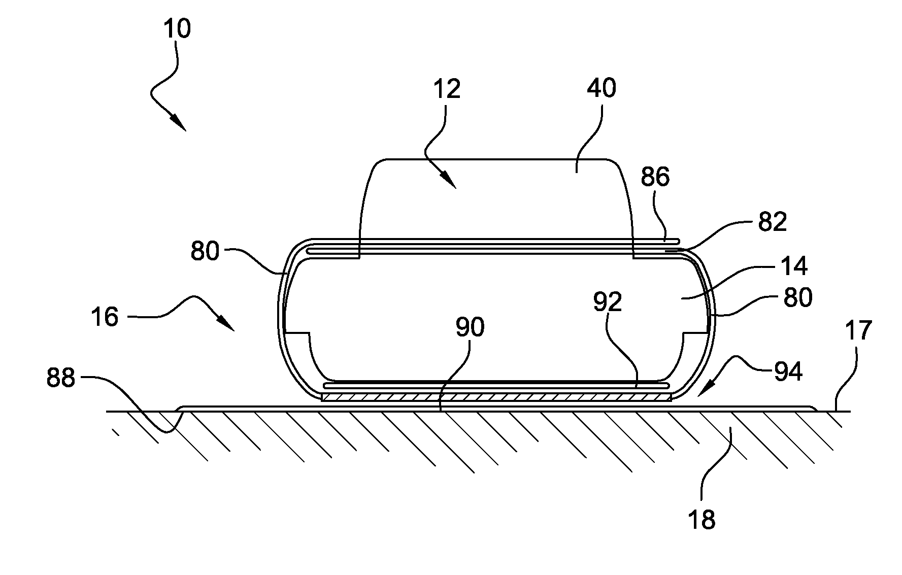 Sealed pressure-measuring member