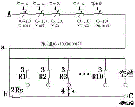 Manufacturing method of rotary type decimal fine turning resistance box