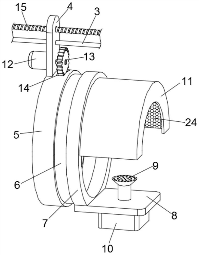 Steel structure paint spraying device