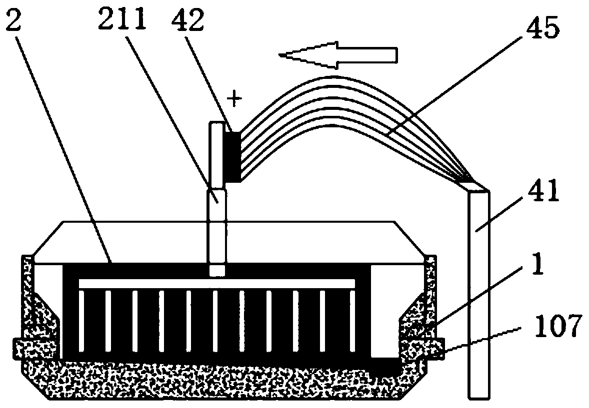 Multi-chamber aluminum electrolysis tank and bus system thereof