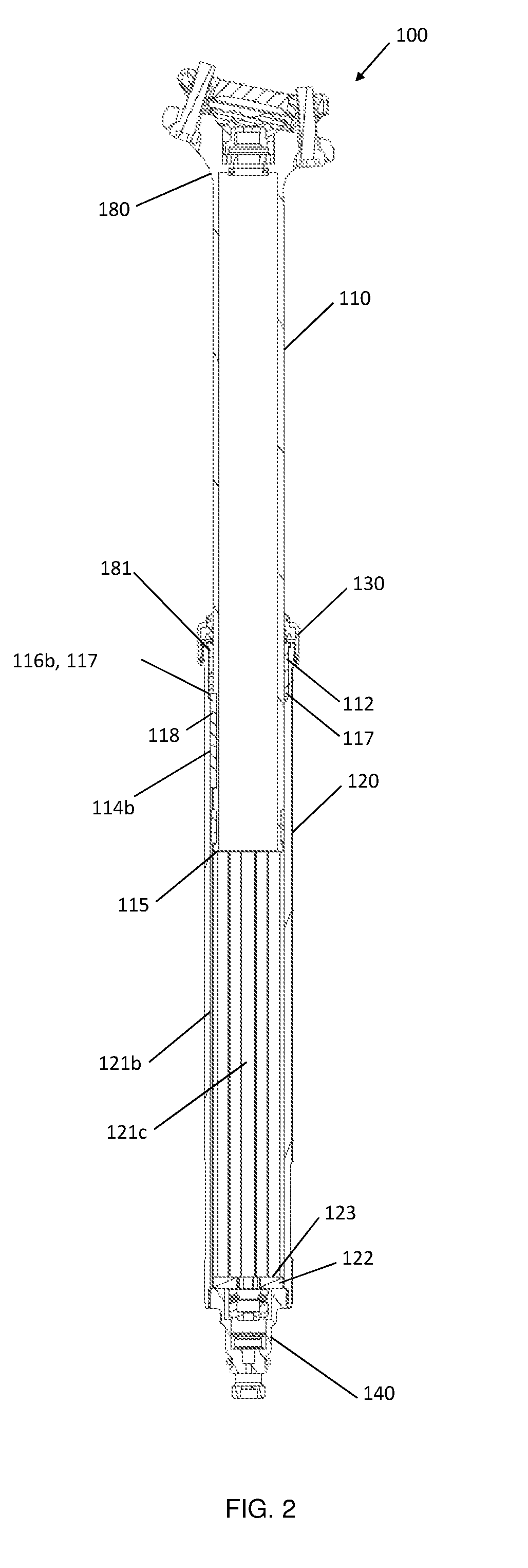 Bicycle Seat Post Travel Adjustment Assembly