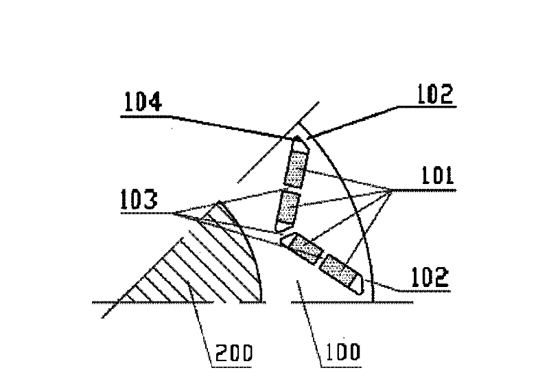 Permanent magnet synchronous motor and V-shaped rotor structure thereof