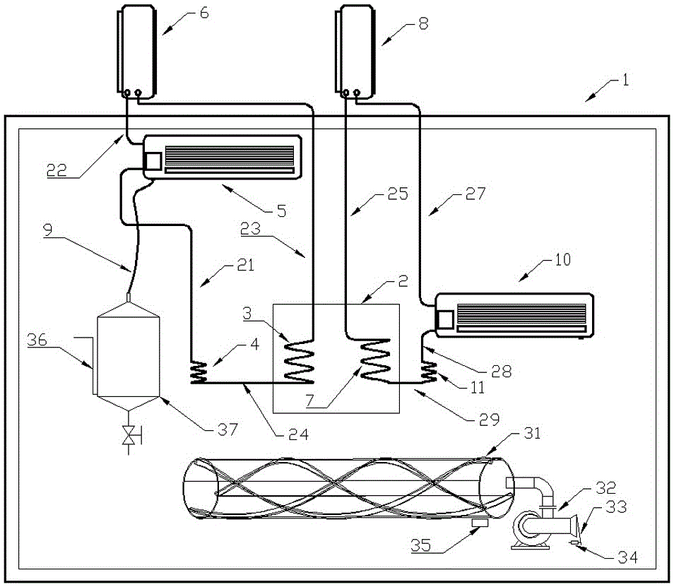 Automatic liquid distribution type zero-release rose essence oil extracting device