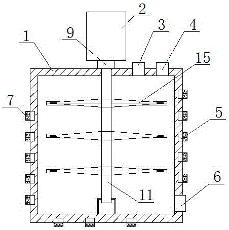 Stirring tank used for blending high-molecular rubber and asphalt