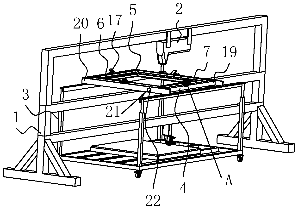 Quilting device for processing quilt