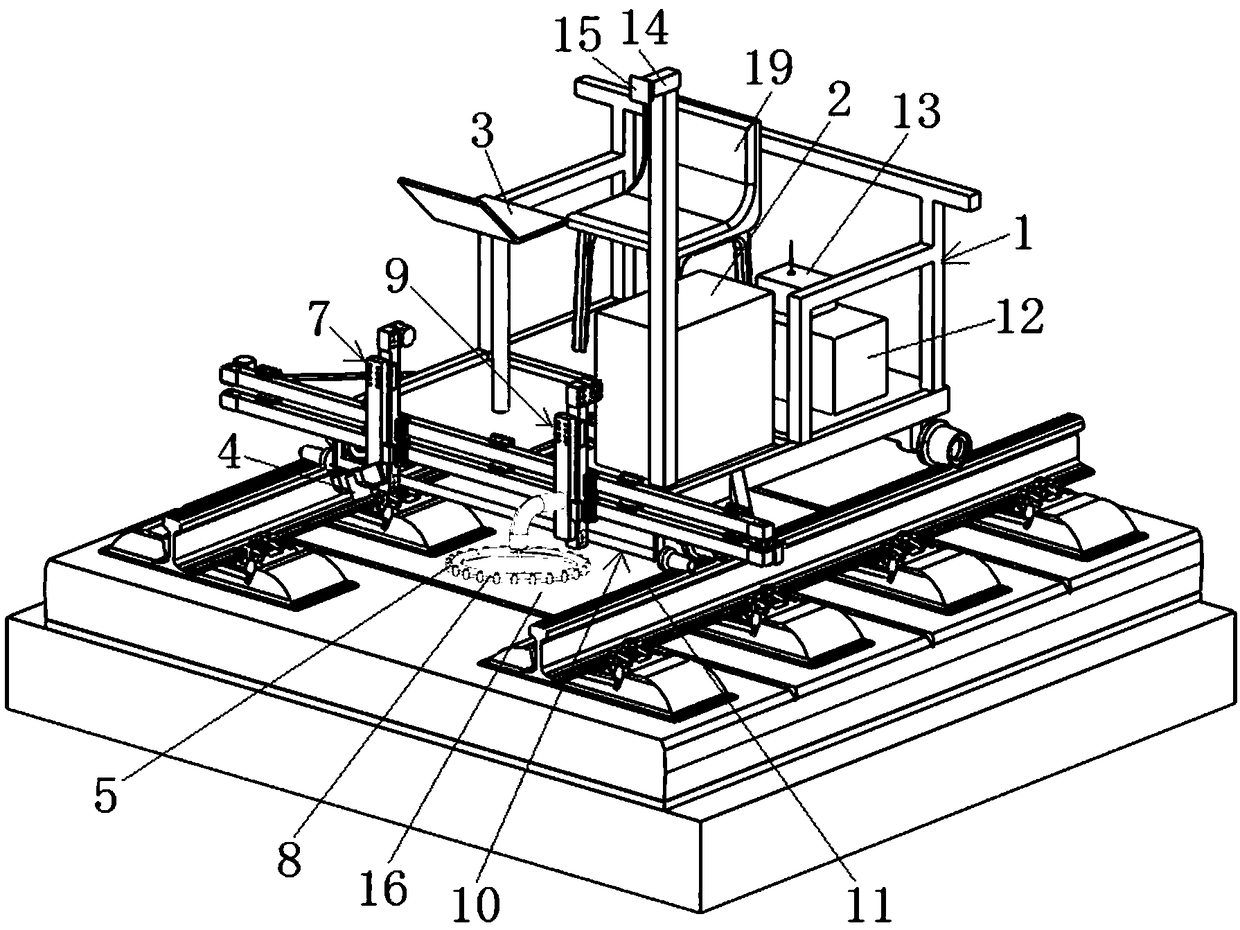 Method and device for multi-channel dynamic non-destructive measurement of ballastless track defect