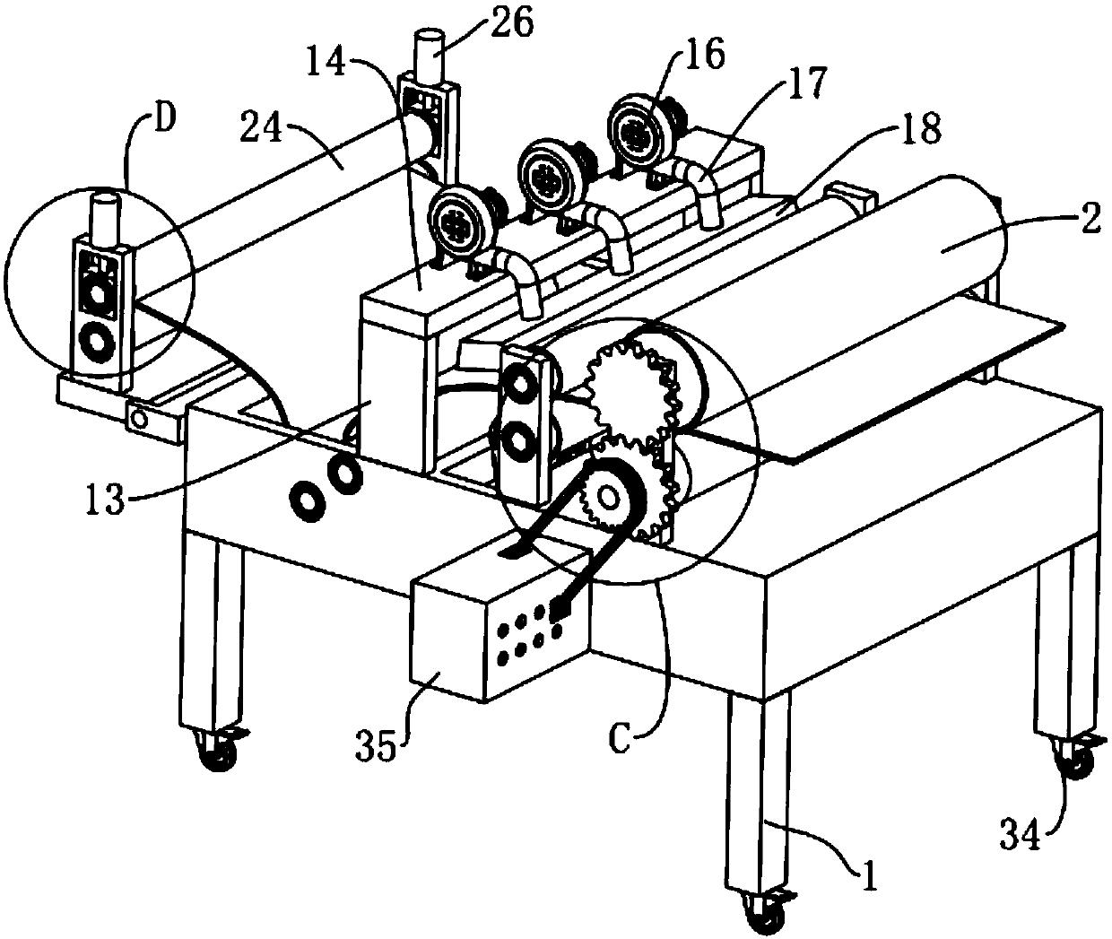 Cleaning device of soft pad for vehicle trunk