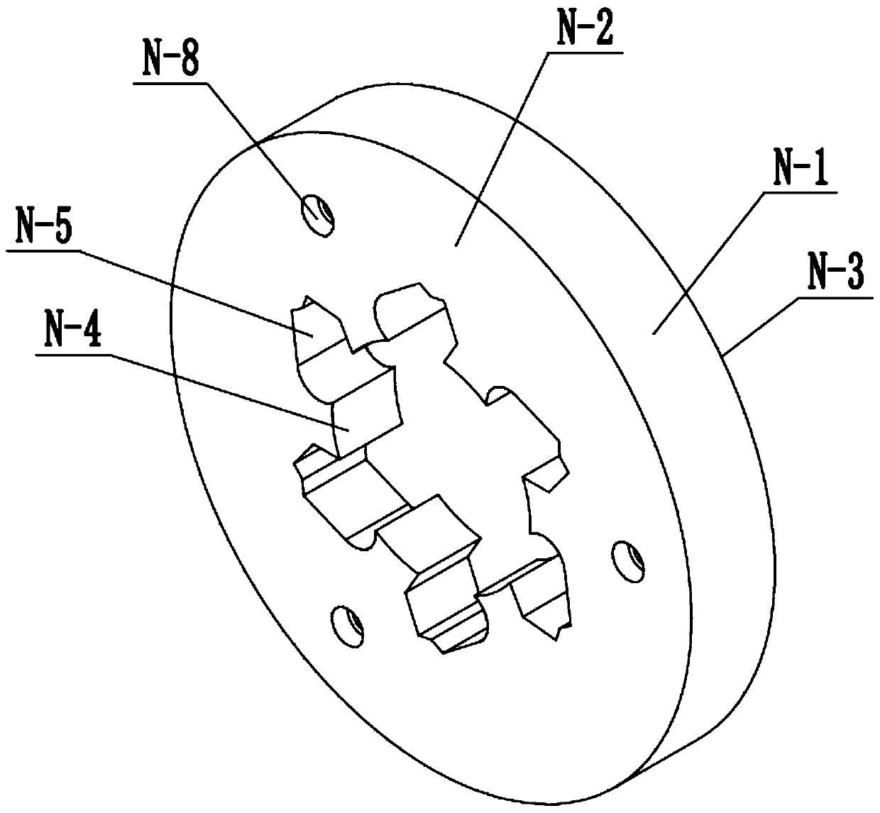 Processing process method for outer ring