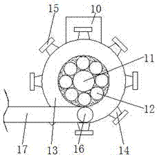 Sprinkling irrigation device convenient for movement in yielding ground for vegetables