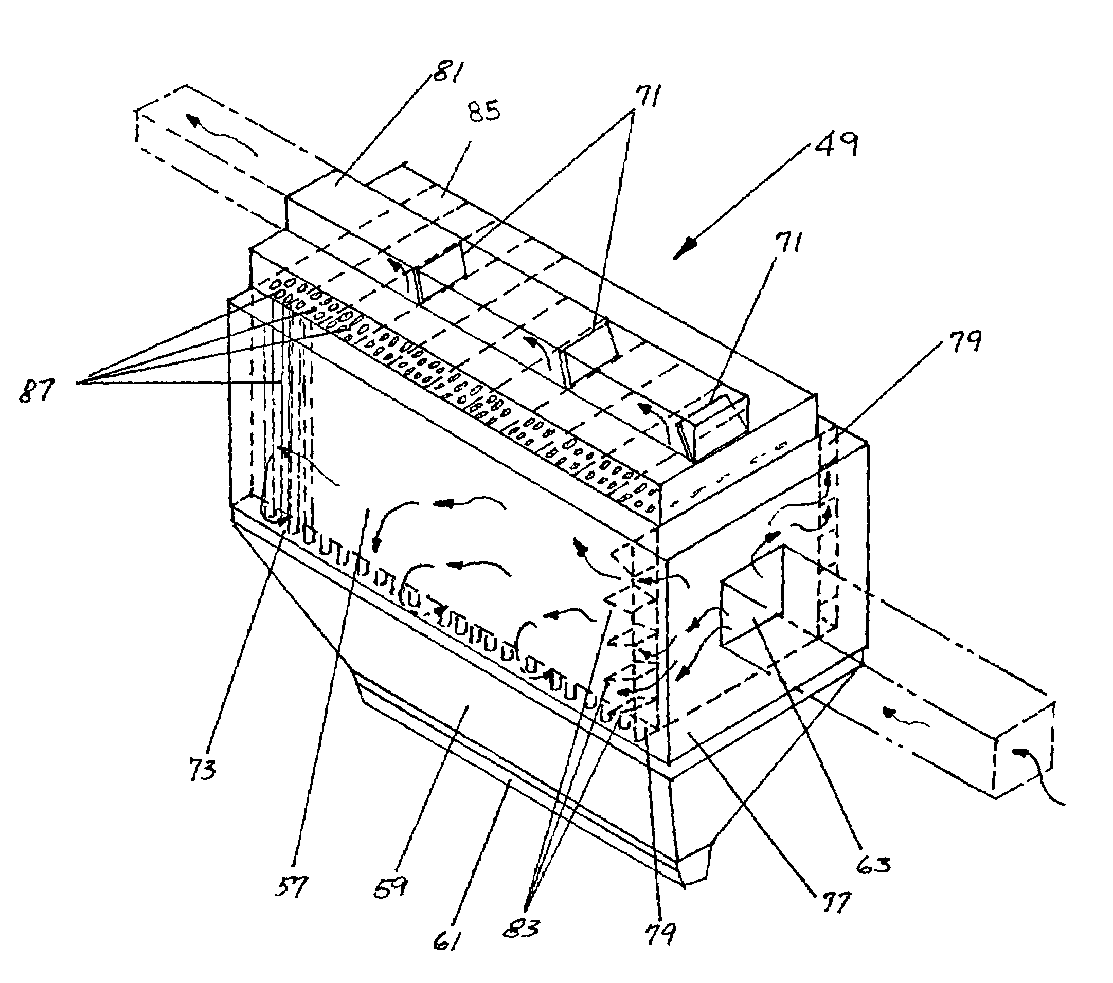 Modular up-draft pressure pulse bag house