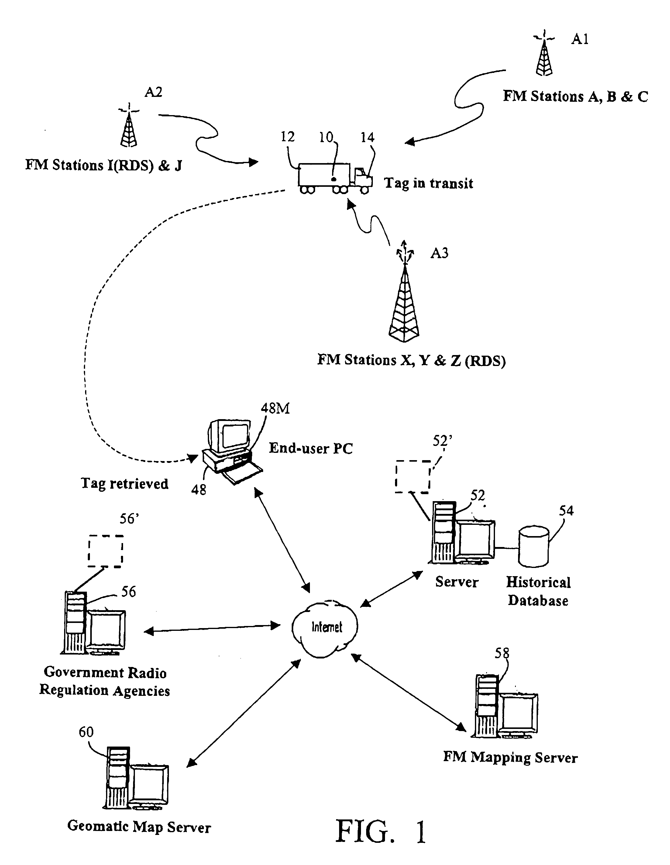 Apparatus and method for tracing a path travelled by an entity or object, and tag for use therewith