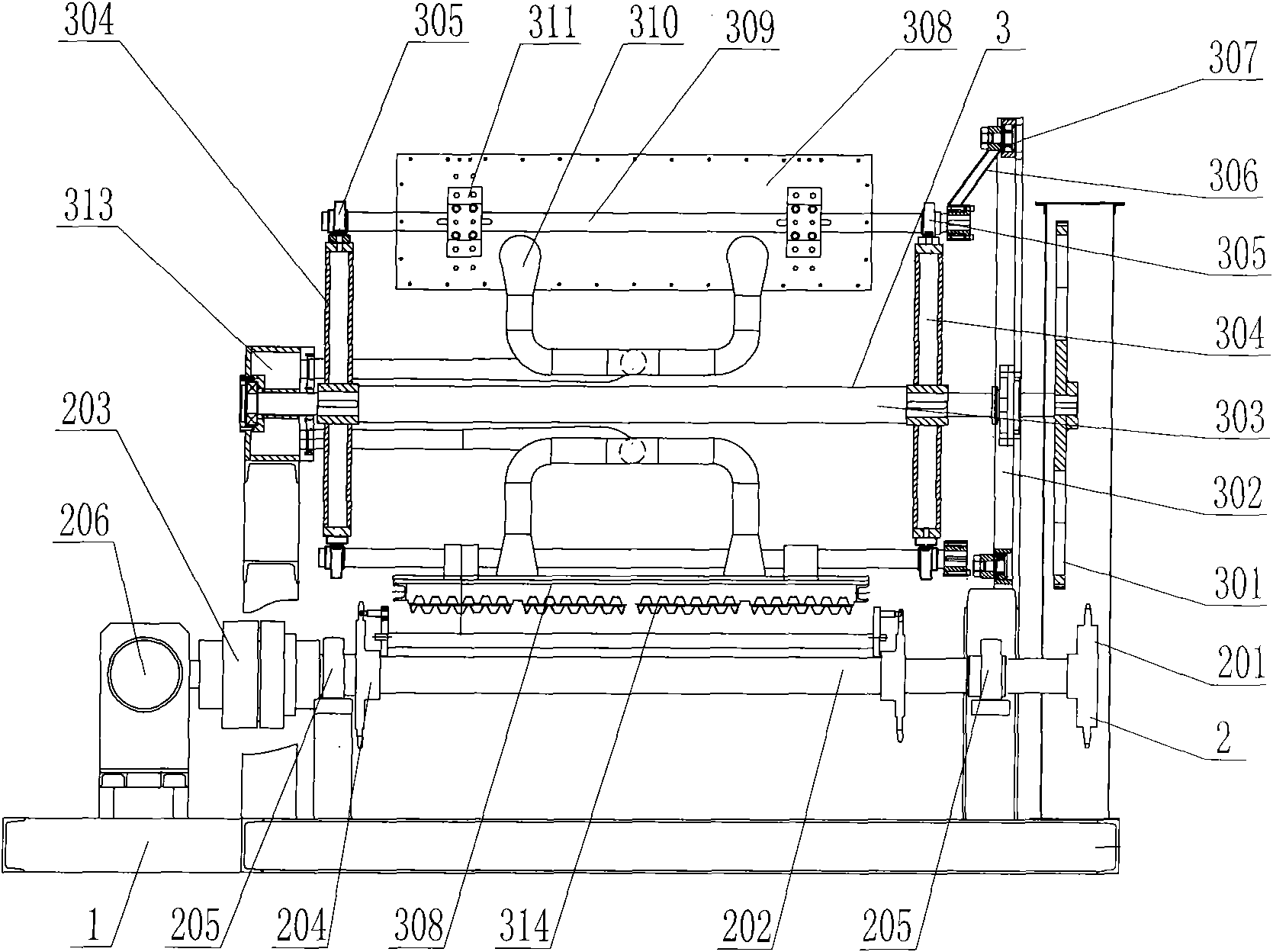 Full-automatic pulp-molding roller molding machine