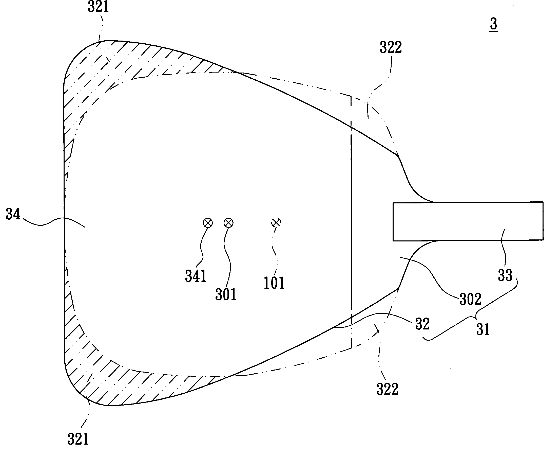 Racket with a center of gravity approximate to a center of a rubber sheet