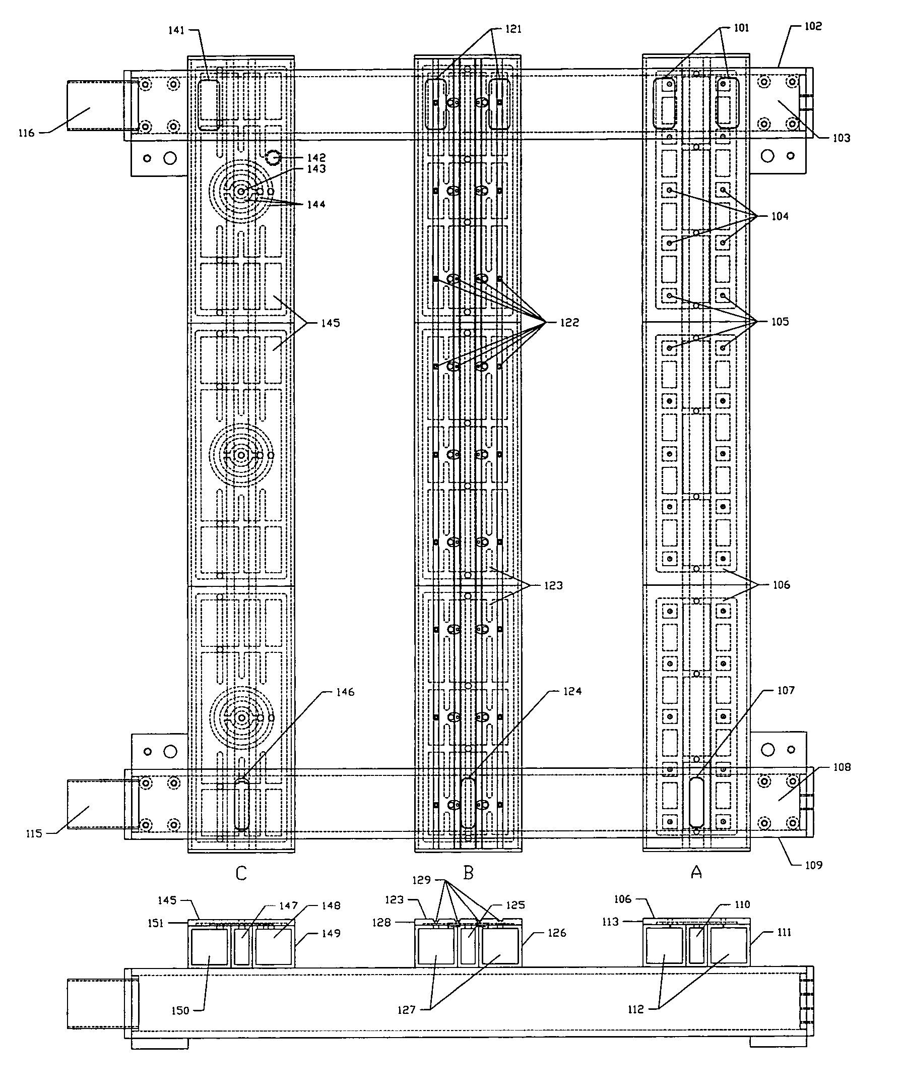 Non-contact porous air bearing and glass flattening device