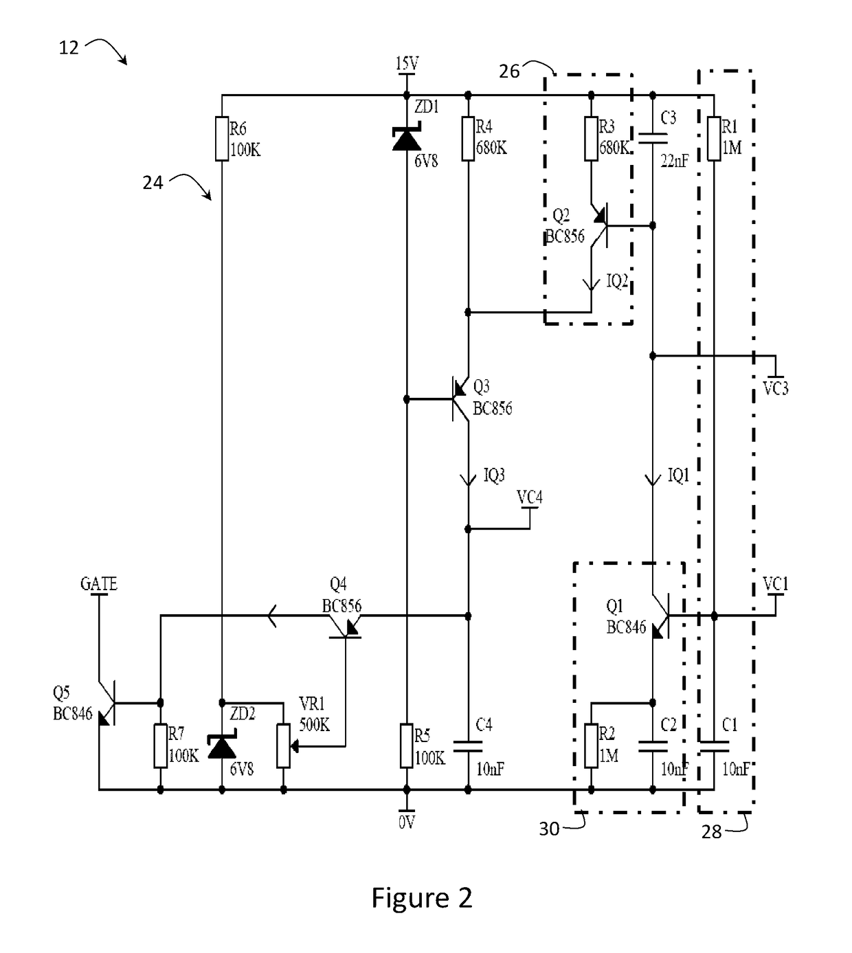 Symmetry control circuit of a trailing edge phase control dimmer circuit