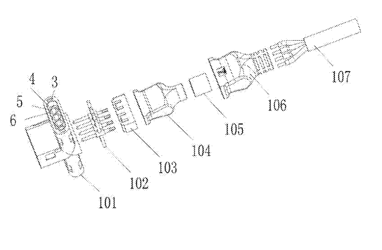 Four-pin ac parallel connector and male and female thereof