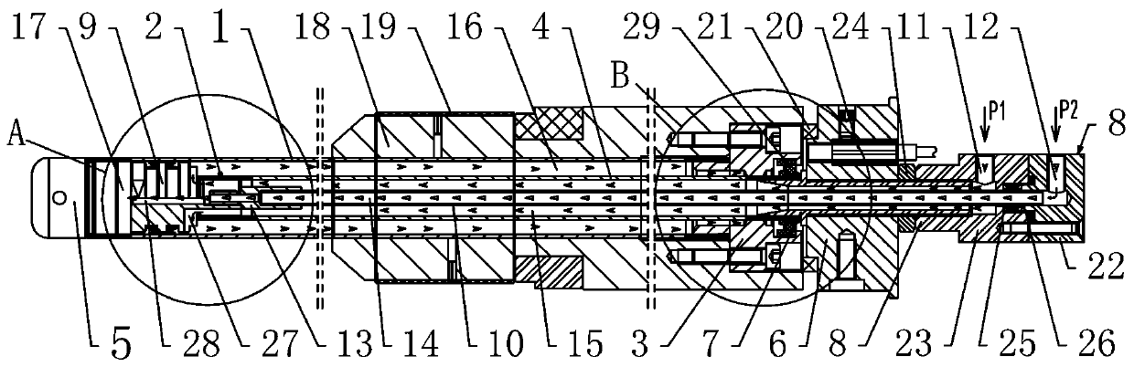 A kind of anti-rotation lifting cylinder