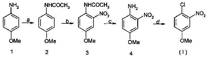 Method for preparing 4-chlorine-3-nitro methyl-phenoxide