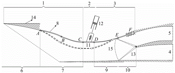 Inner wave-riding turbine-based combined power inlet with binary variable geometry