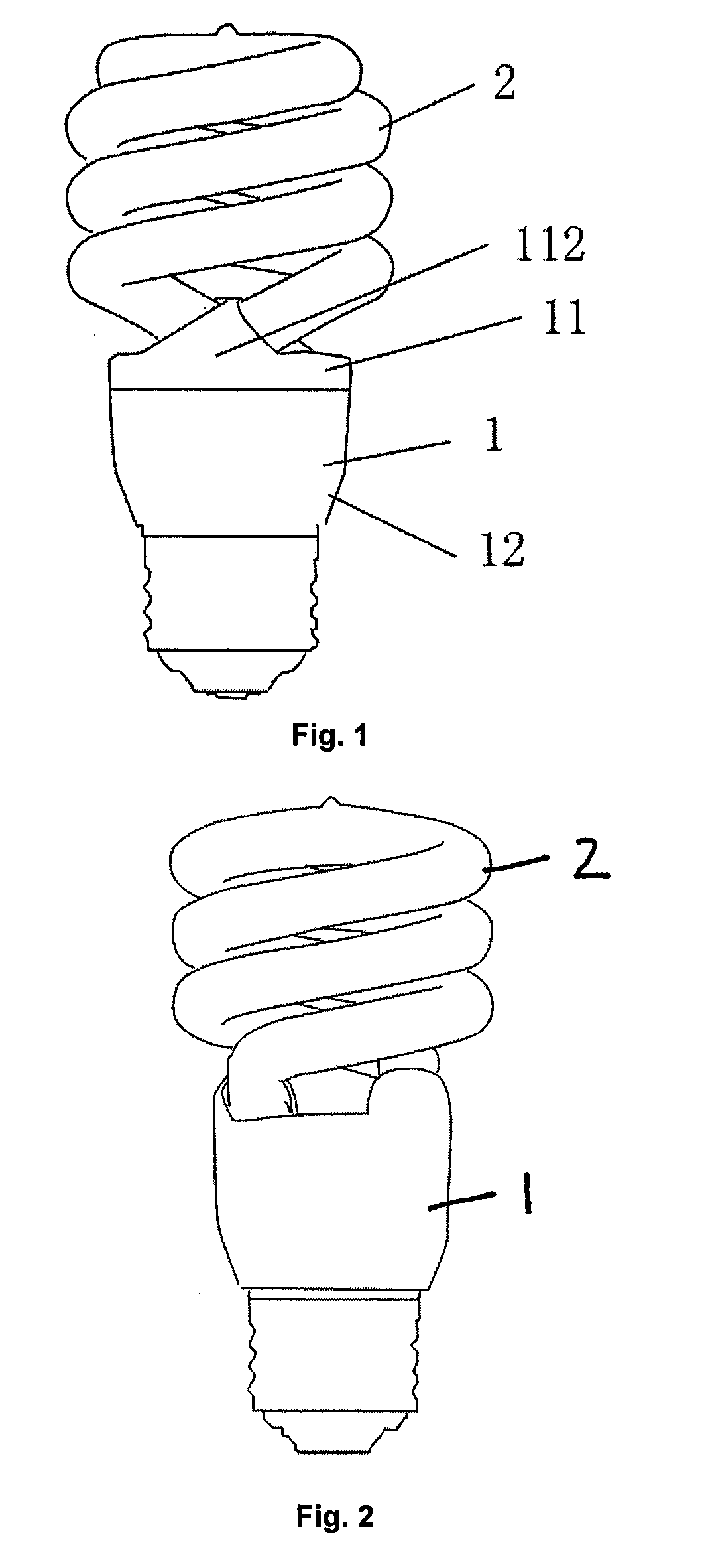 Semi-full helical luminous electronic energy-saving lamp