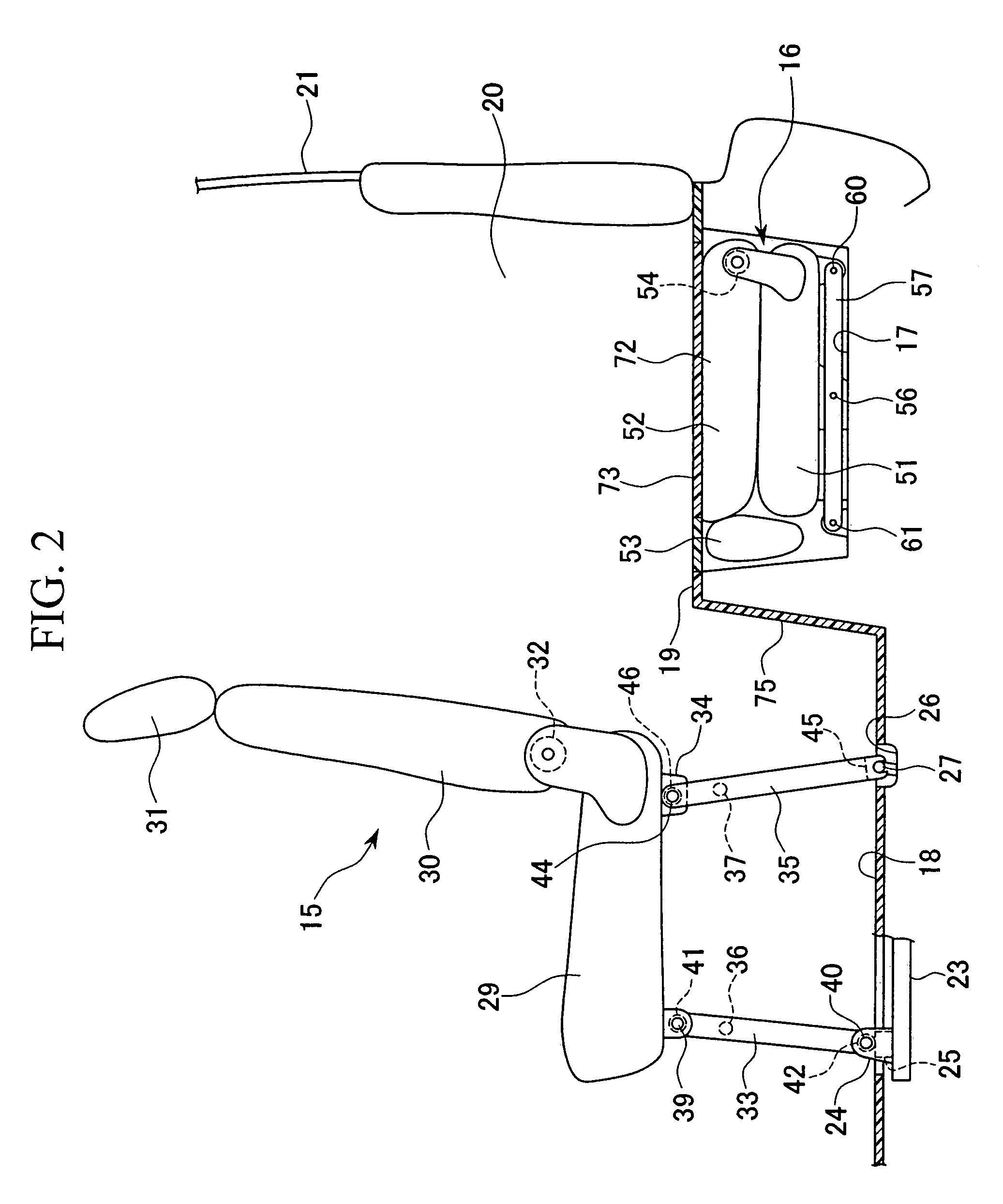 Seat device for vehicle