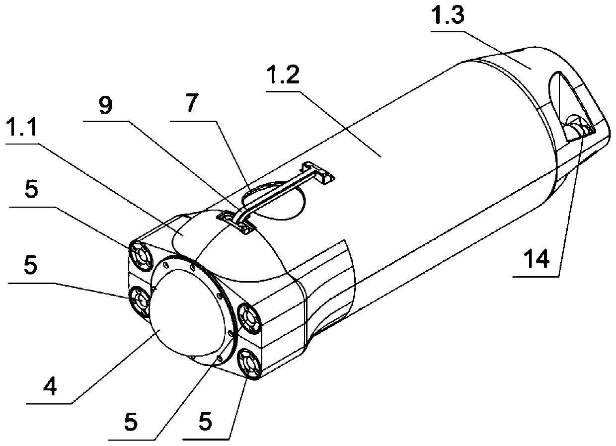 Device and method for detecting inside of small-diameter high-pressure water filling pipeline