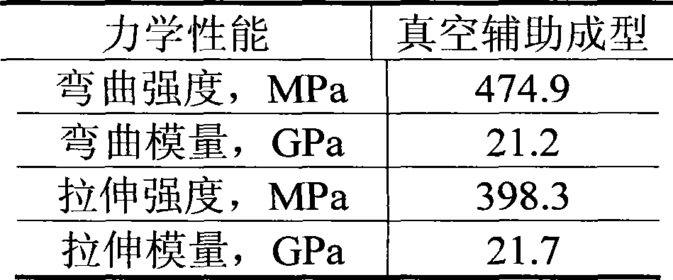 Vacuum auxiliary molding technique produced by high-facade composite material for ship