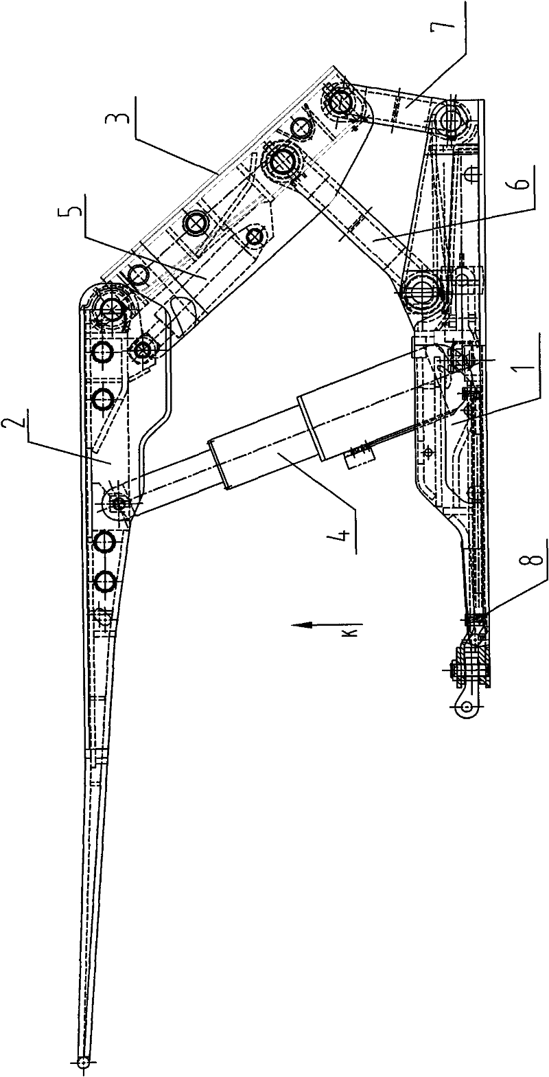 Highly telescopic hydraulic support for low coal seam