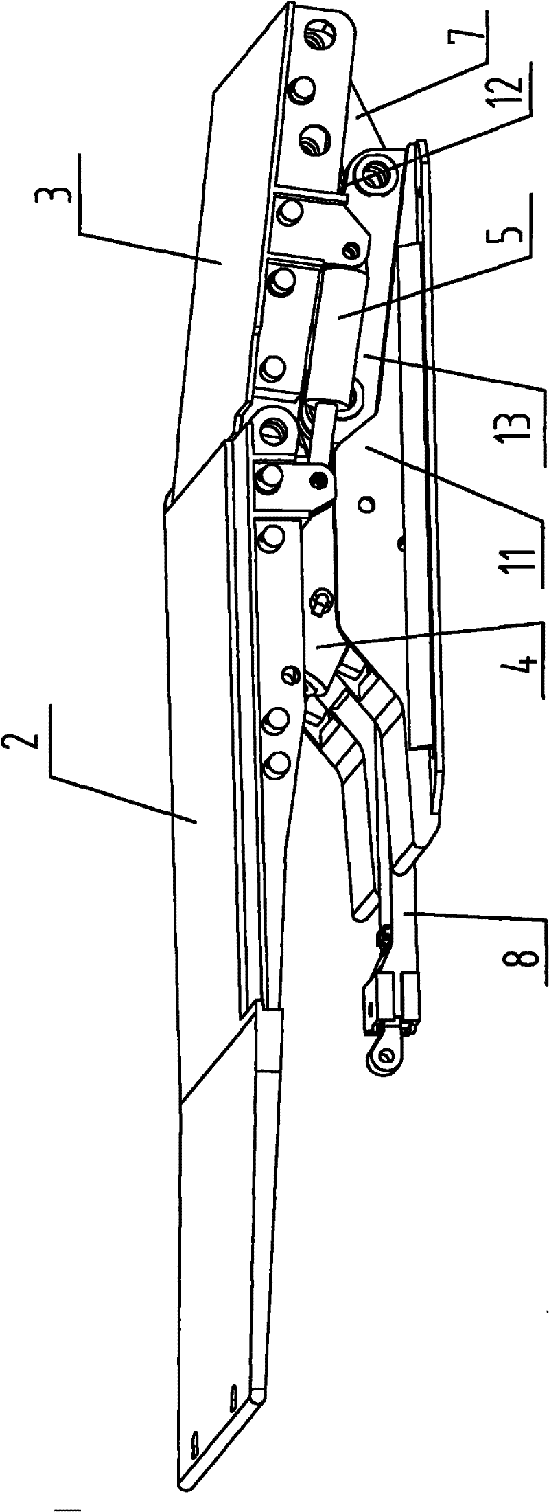 Highly telescopic hydraulic support for low coal seam