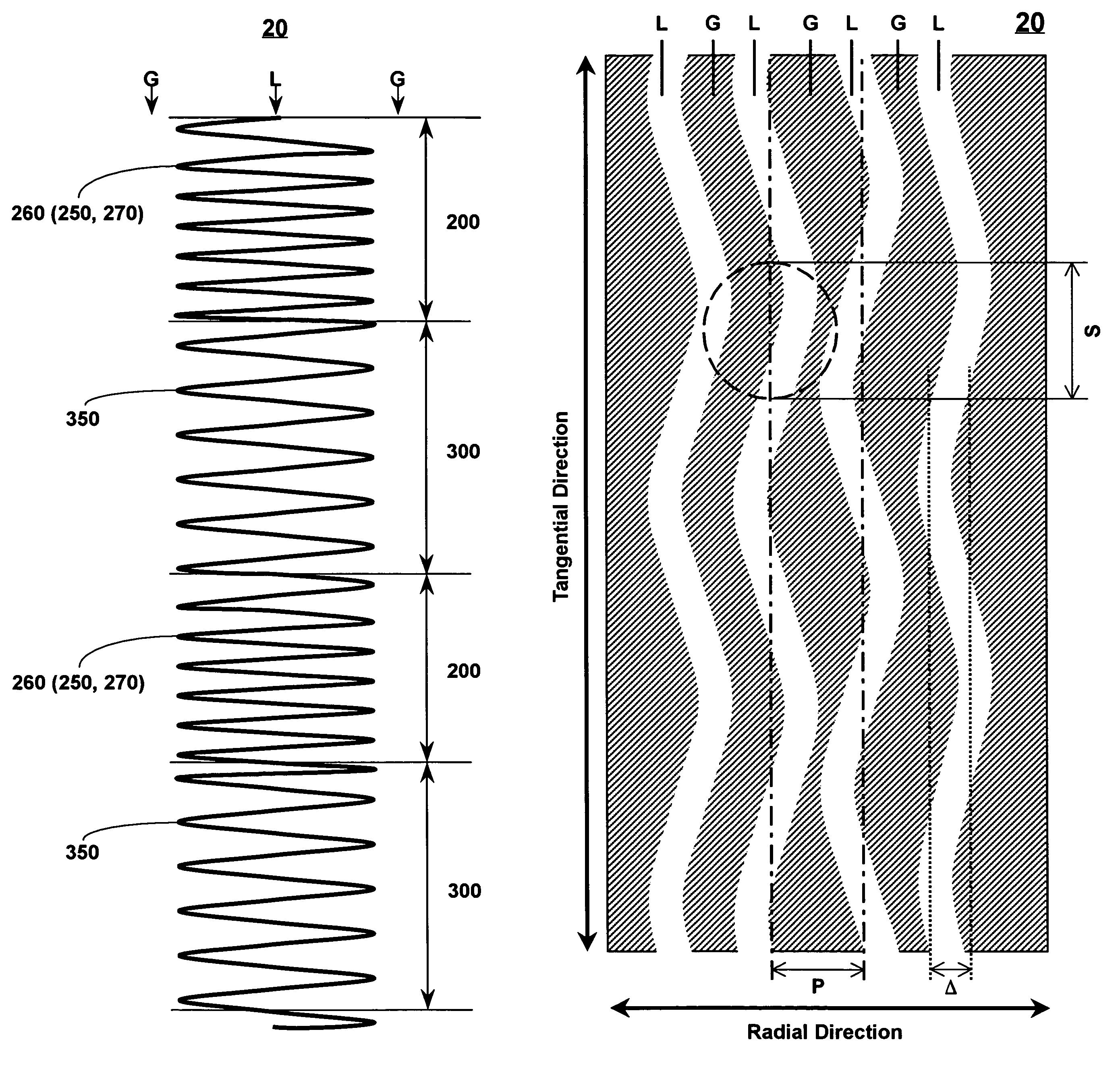 Reproducing system and corresponding information recording medium having wobbled land portions