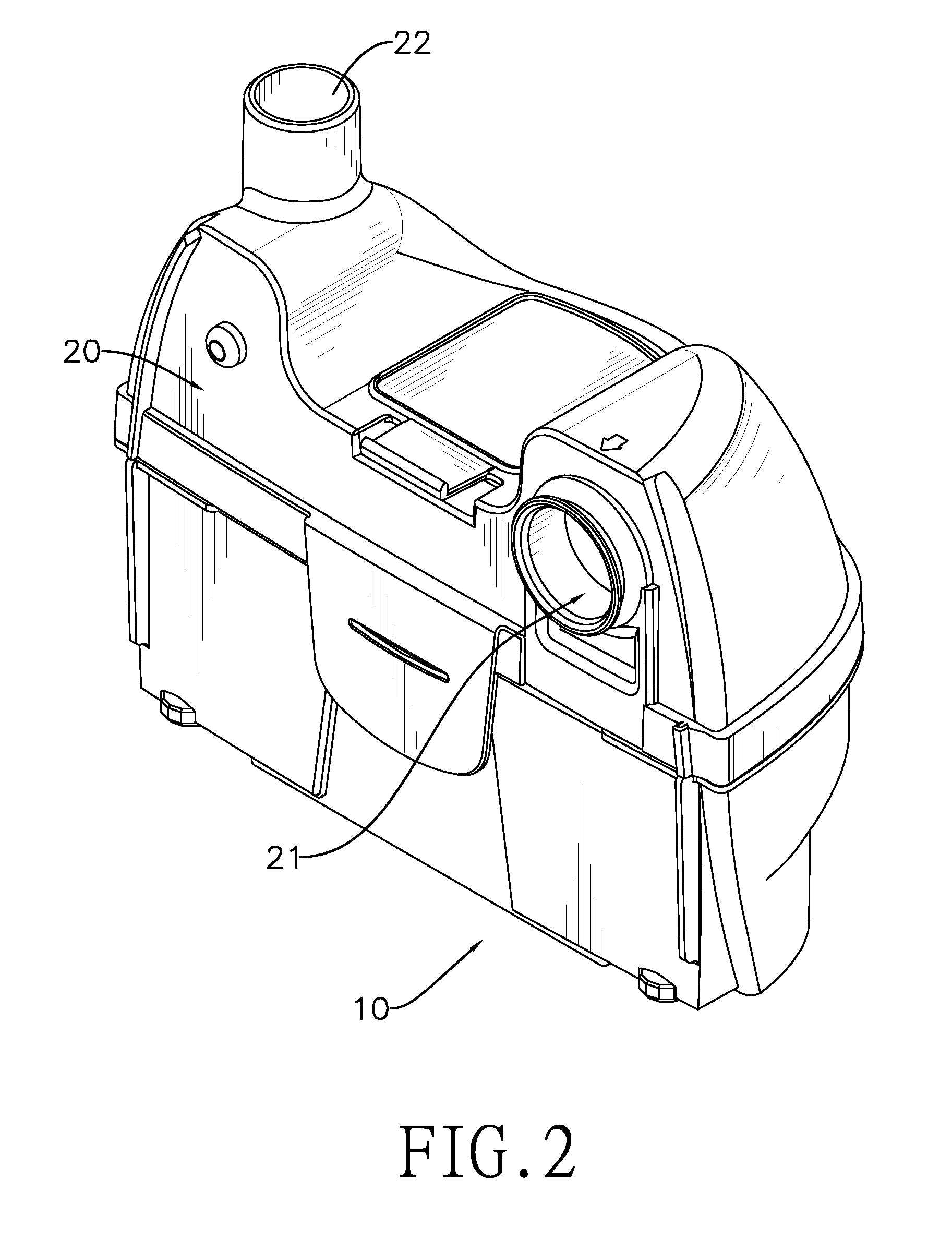 Water chamber for a respiratory therapy apparatus and a partition of the water chamber