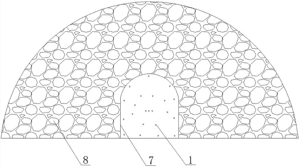 Large-section tunnel circular blasting and tunnelling method