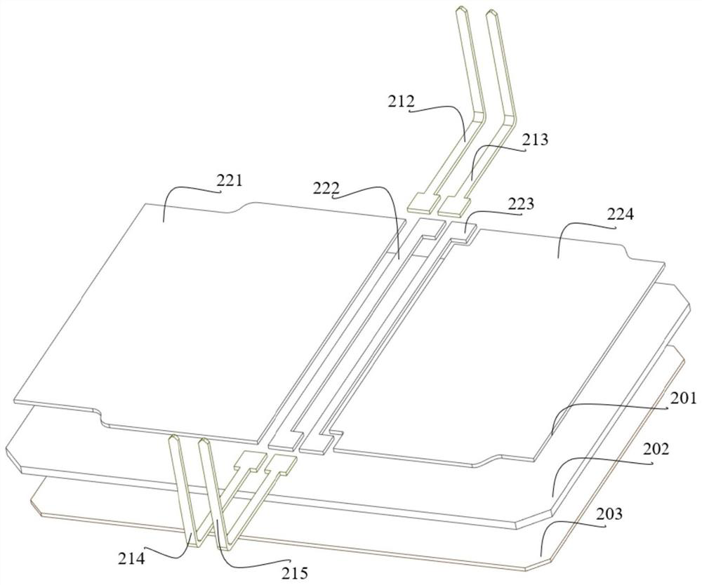 Wide bandgap semiconductor double-sided heat dissipation module packaging structure based on conductive metal band