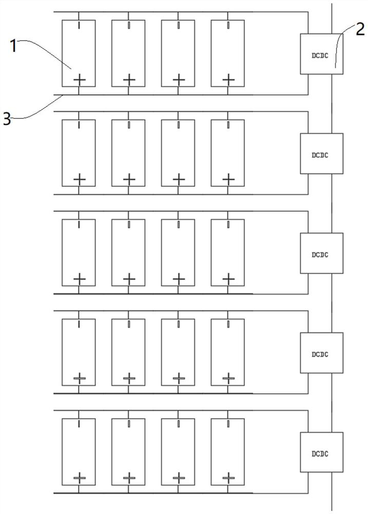 Connecting structure of solar photovoltaic string