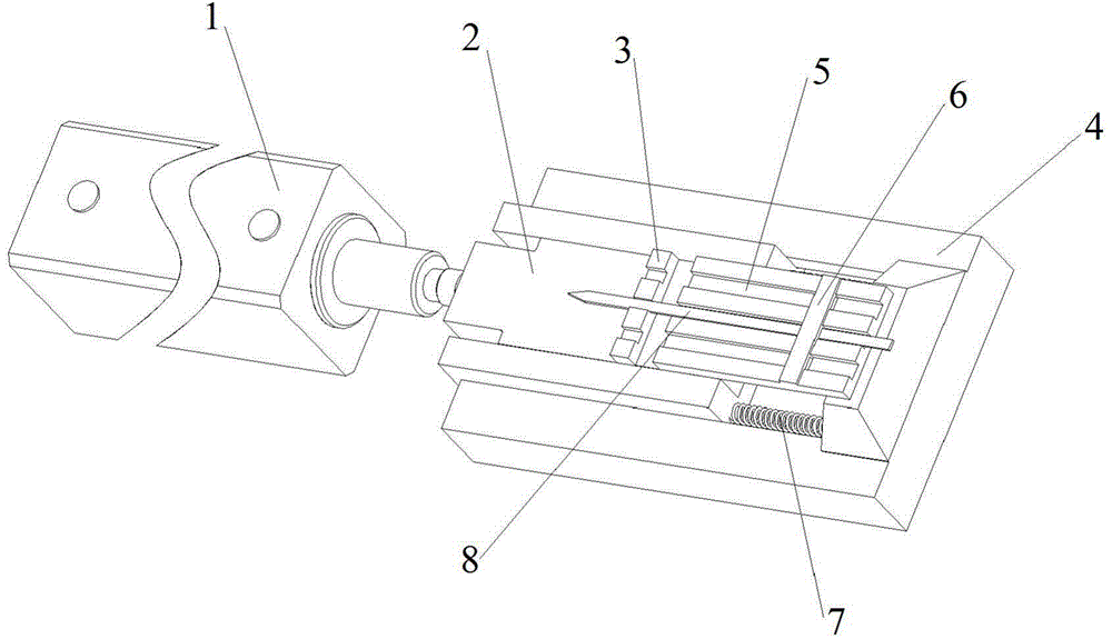 Manufacturing jig and manufacturing method for moving-iron unit square iron