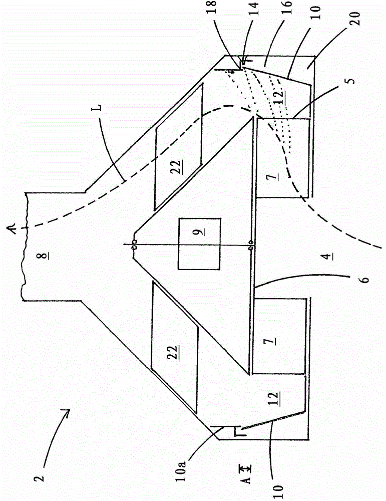 Air suction device and method for separating particles entrained in air flow