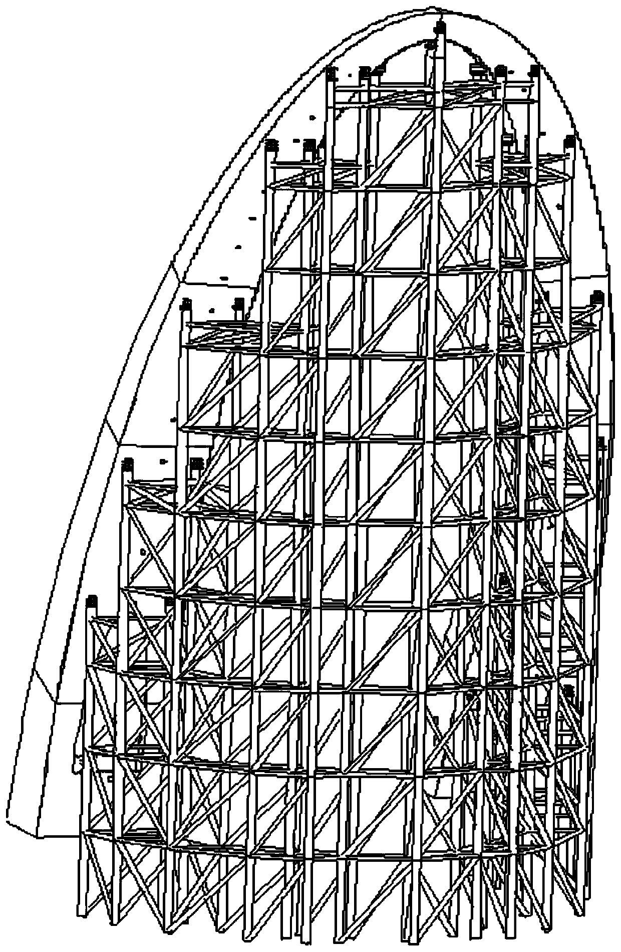 Monitoring method, device and system of horizontal deformation of bracket