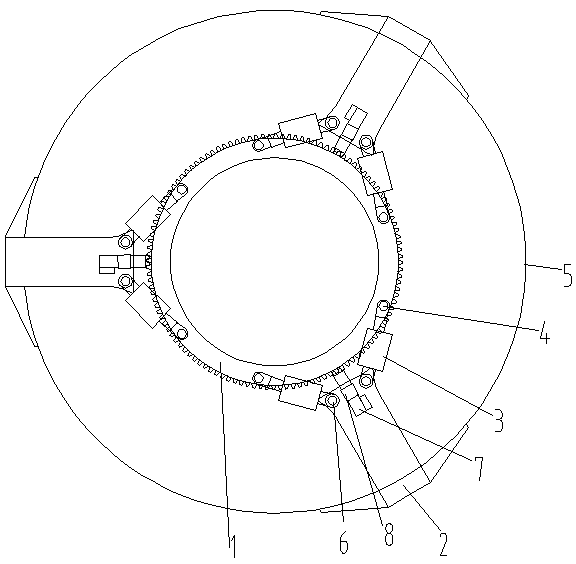 Adjusting device for a Francis turbine