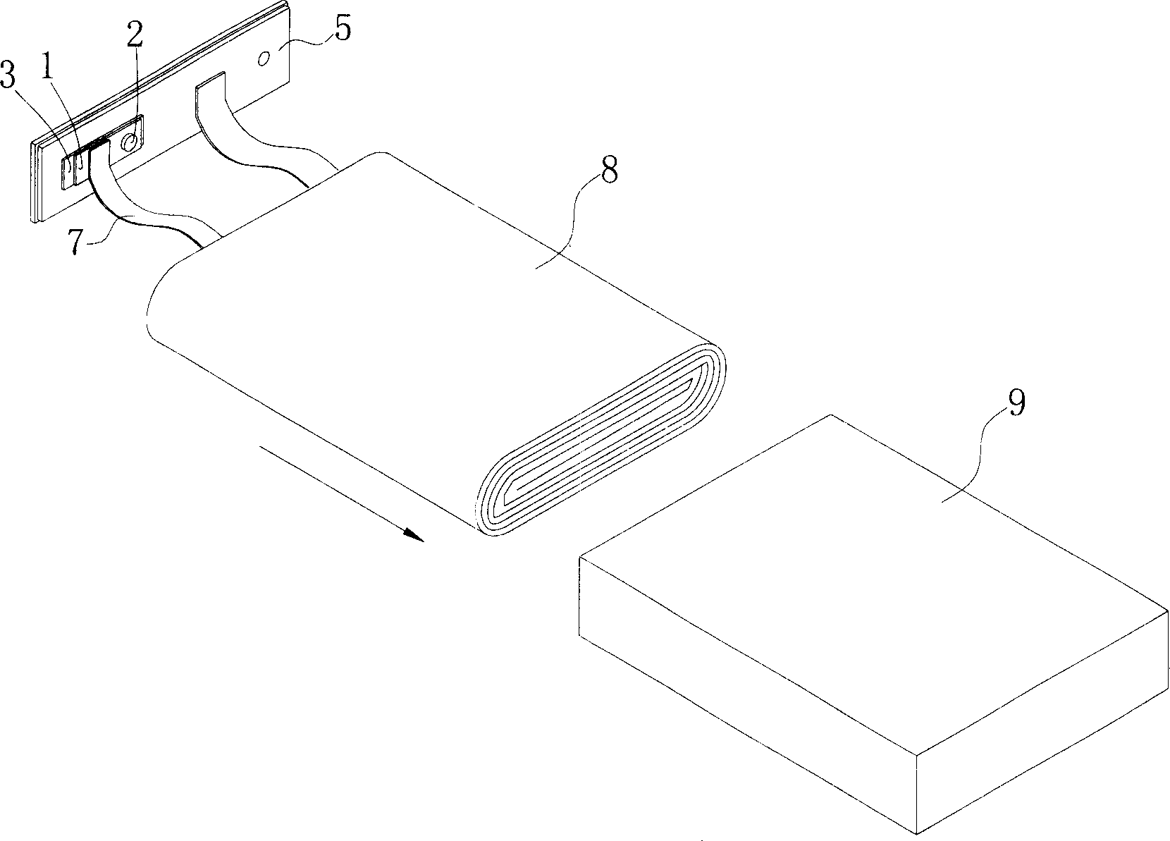 Copper strip welding method and lithium cell adopting the copper polar ear