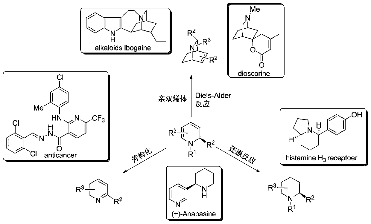 Chiral 1,2-dihydropyridine compound as well as preparation method and application thereof